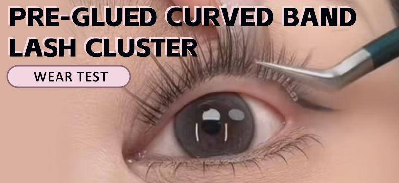 Pre-glued Curved Band Lash Cluster