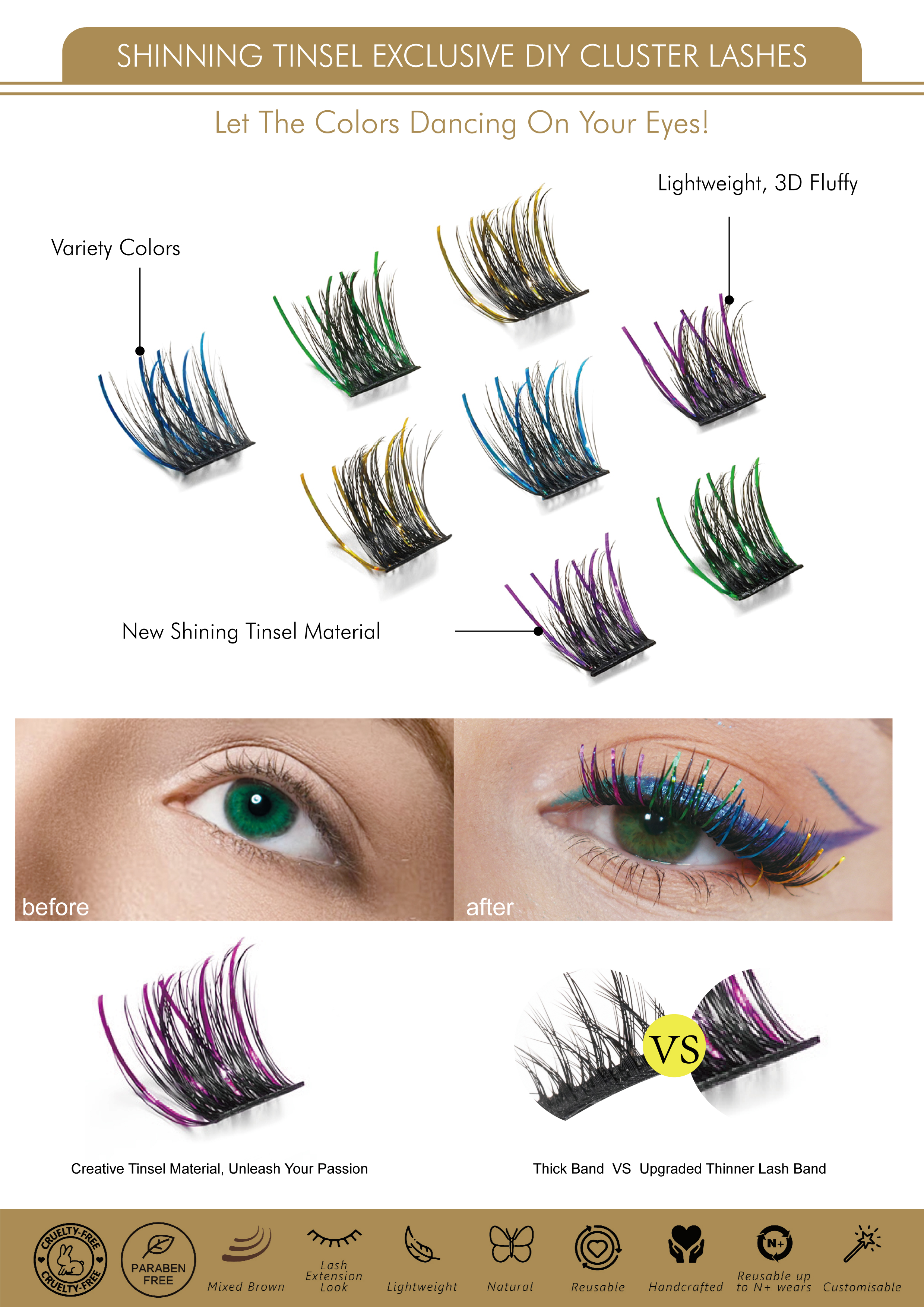 2Shinning Tinsel Exclusive DIY Cluster Lashes sparkly tinsel exclusive false lash segments Shinning Tinsel Exclusive DIY Cluster Lashes shinning tinsel lash clusters exclusive DIY lashes shinning tinsel lash segments sp.jpg