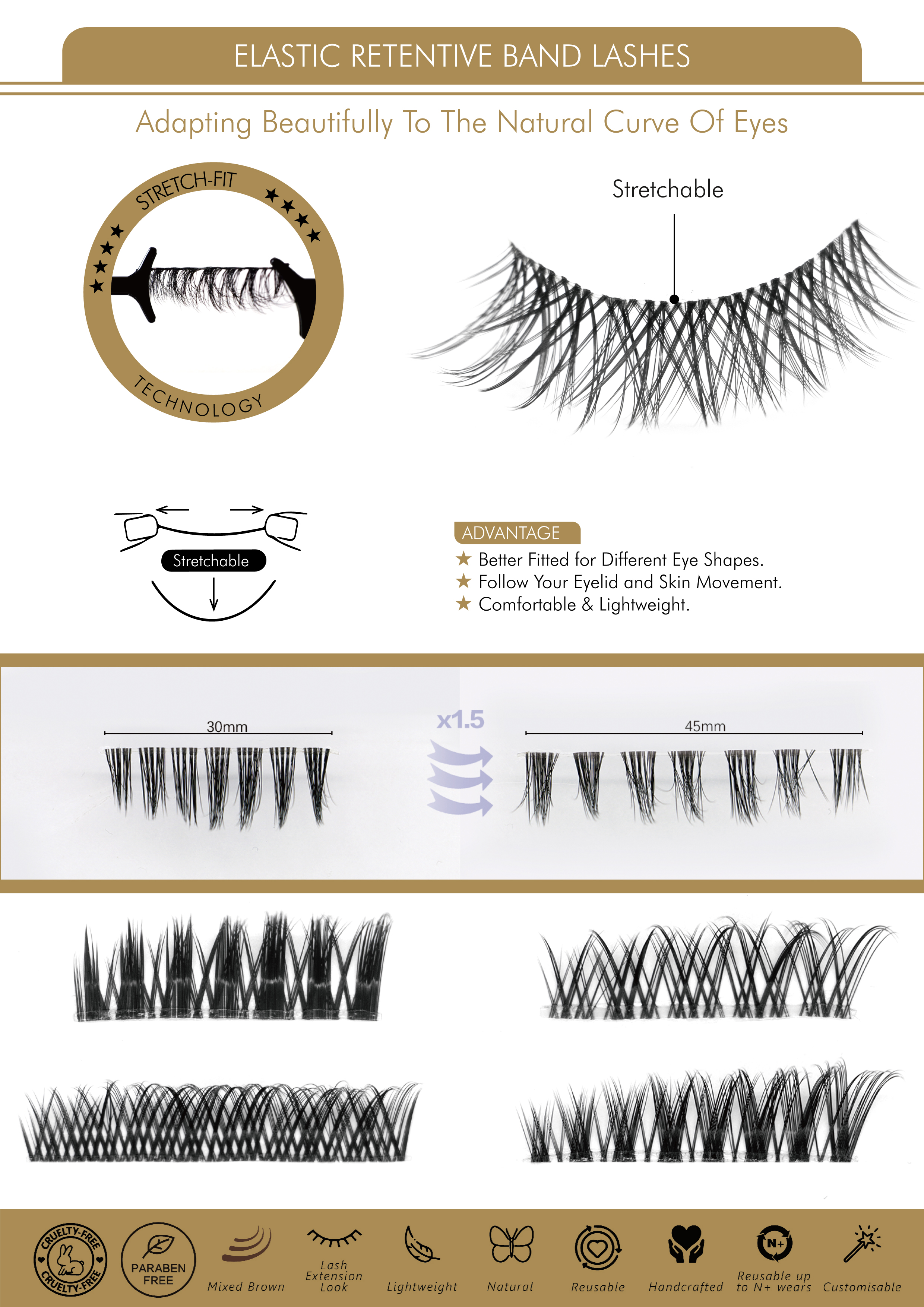 elastic retentive band lashes secure fit, flexible elastic band false lashes close-up, soft elastic retentive lashes, reusable elastic band lashes, secure retentive fit false eyelashes (2).jpg